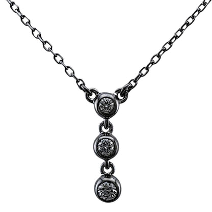 Mikimoto ladies necklace in 18K white gold with diamond, silver color, engraved K18WG on clasp