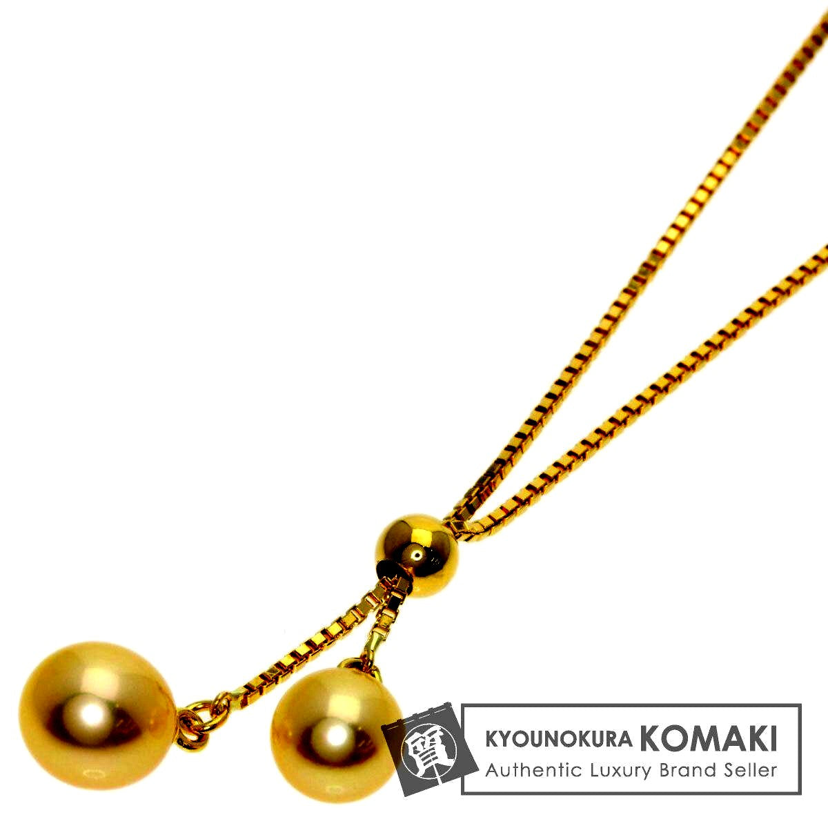 Tasaki women's pearl necklace in K18 yellow gold with 6.4-7mm pearls and 48cm chain