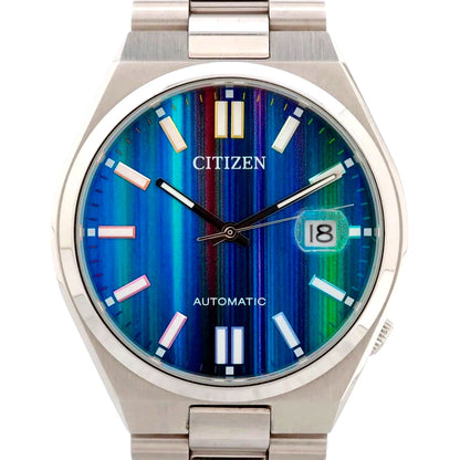 Citizen Collection Mechanical Tsuyosa NJ0151-53W automatic wristwatch with blue gradient dial and display back