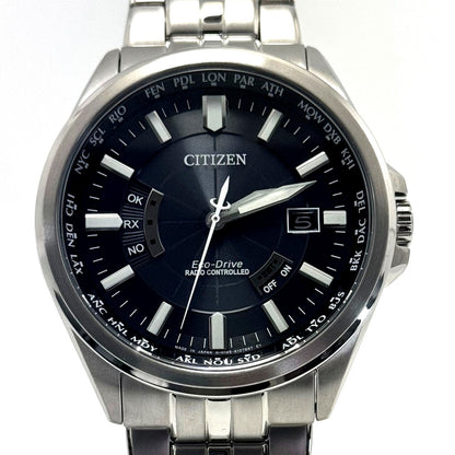 Citizen Collection CB0011-69L Eco-Drive Radio Wave Solar black stainless steel wristwatch with date display