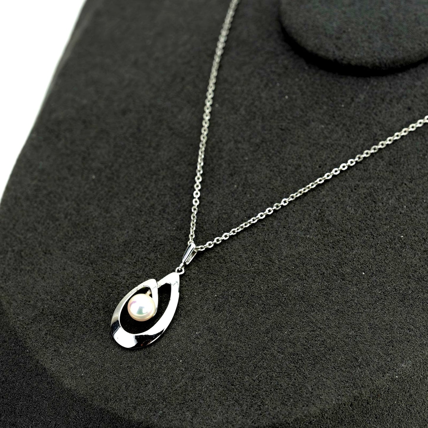 Mikimoto Akoya pearl necklace with 5mm single pearl pendant on SV925 silver chain