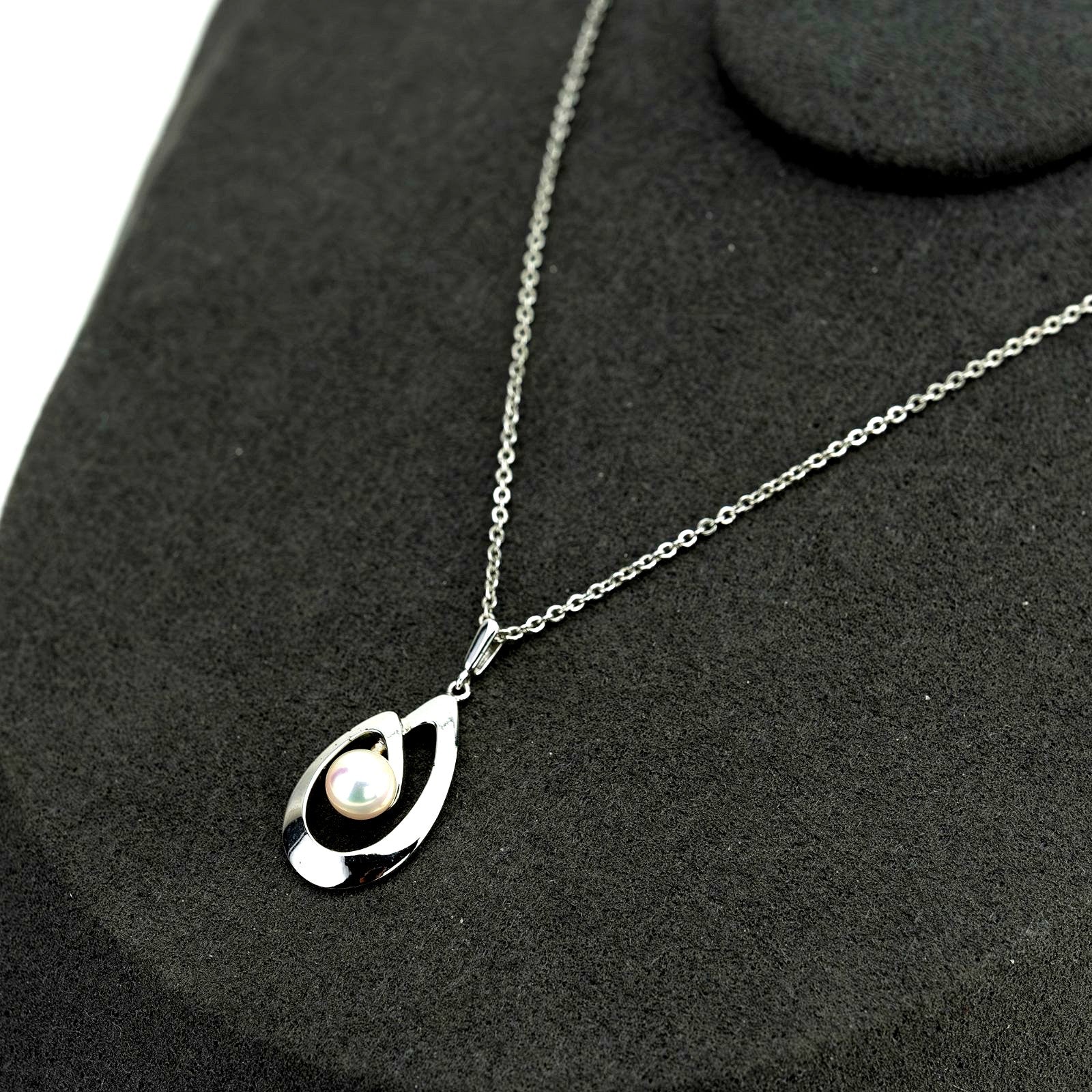 Mikimoto Akoya pearl necklace with 5mm single pearl pendant on SV925 silver chain