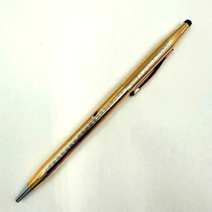 Cross 14KT Filled blue ballpoint pen with model 14KT Filled shown on white background