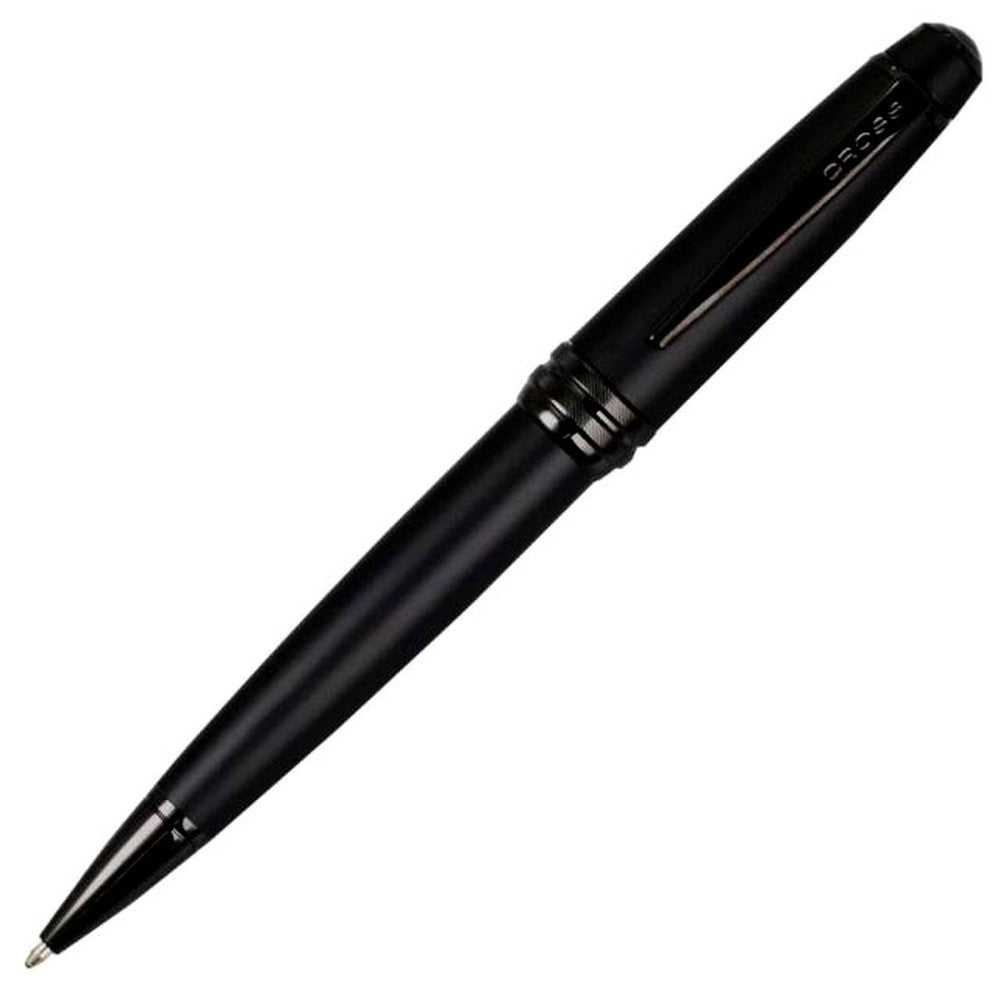 Cross Bailey NAT0452-19 matte black lacquer ballpoint pen with brass body and twist type mechanism