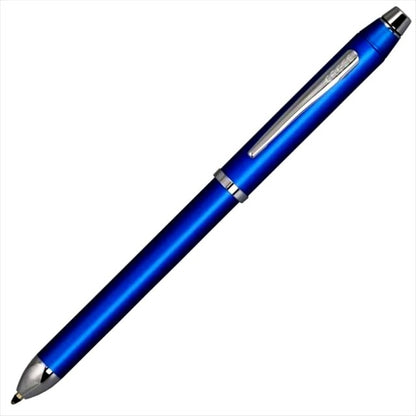 Cross TECH3 Texree metallic blue rotating multi-function pen with black and red ballpoint and pencil