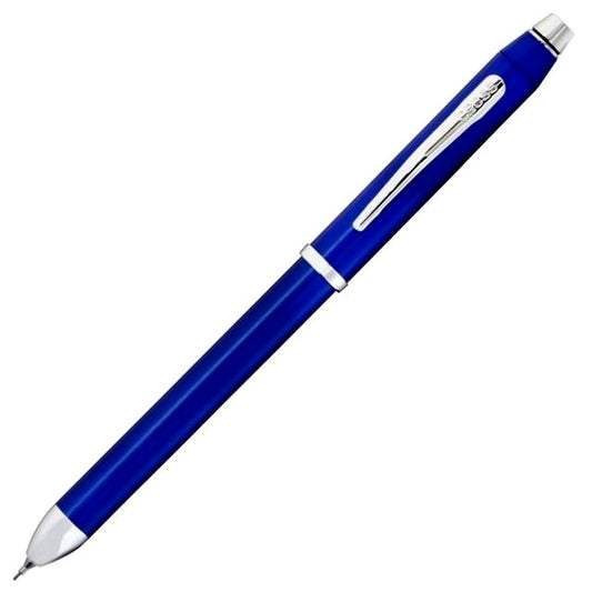 Cross Texree AT0090-8ST metallic blue ballpoint pen with black red ink and 0.5mm mechanical pencil