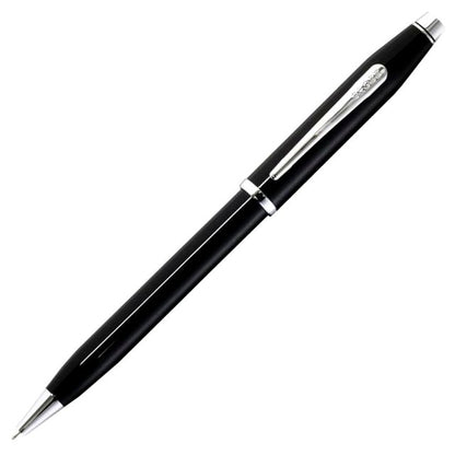 Cross Century 2 ballpoint pen in black lacquer finish with polished chrome accents