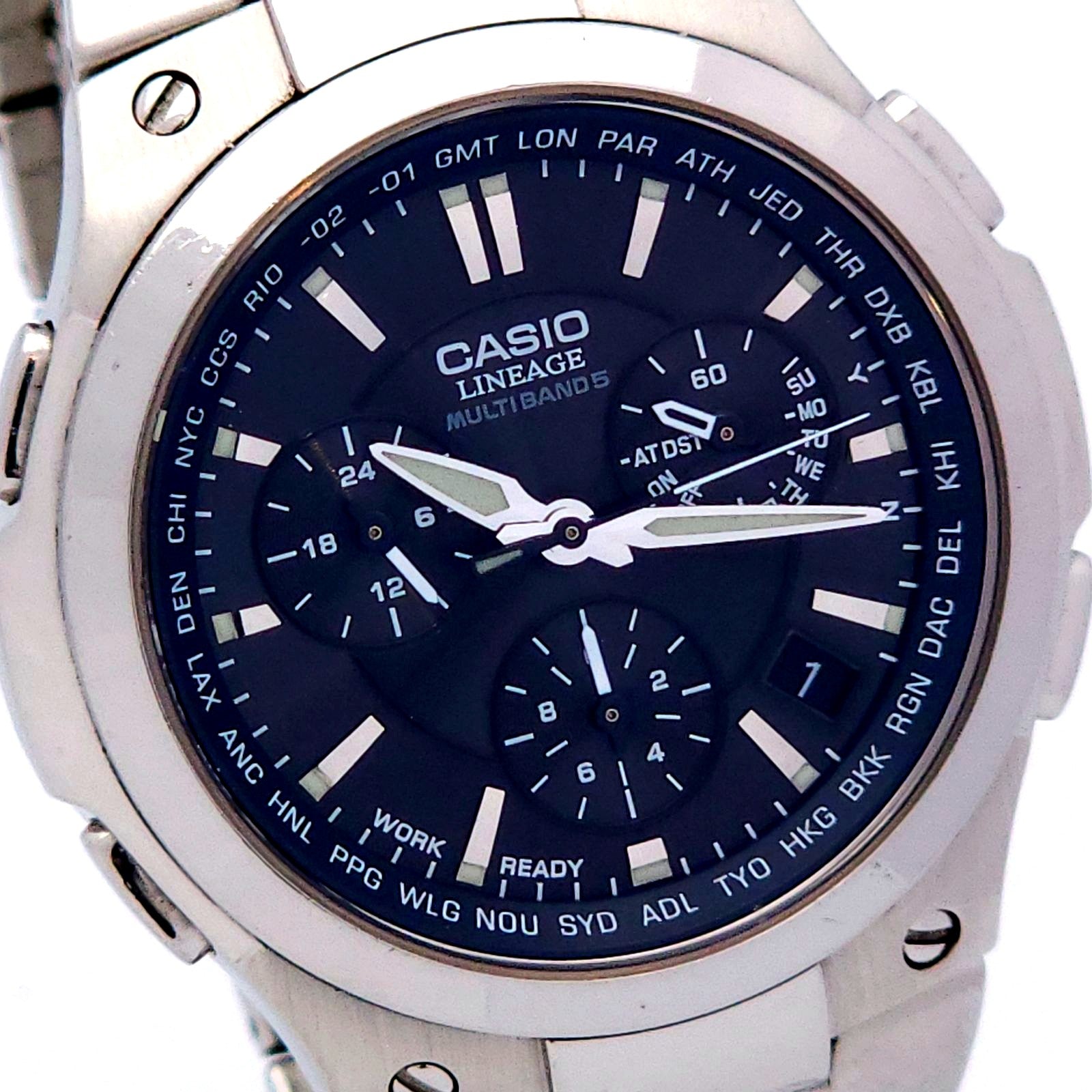 Casio Lineage LIW-M1000 solar radio wave watch with 4.1 cm face pre-owned Japan import