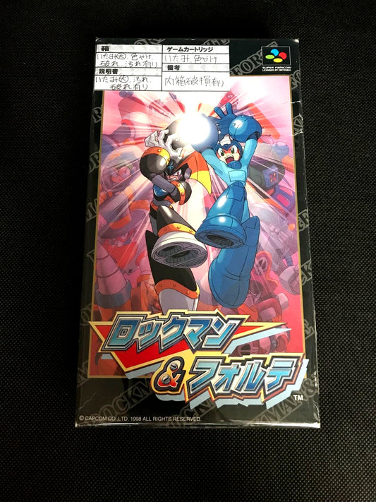 Used Rockman & Forte game cartridge for Super Famicom platform