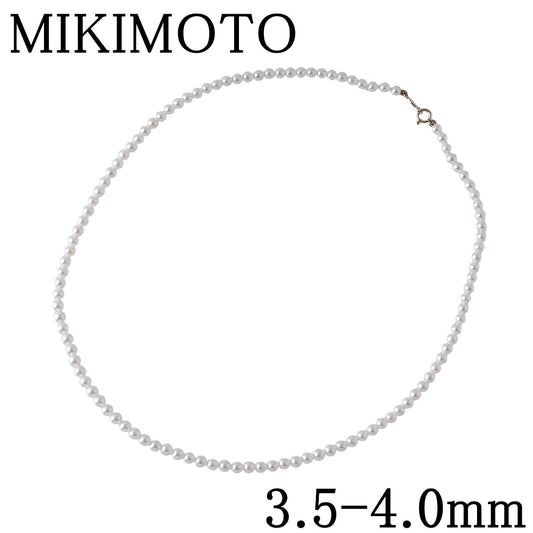 Mikimoto baby pearl necklace with 3.5-4.0mm Akoya pearls and 42cm yellow gold chain