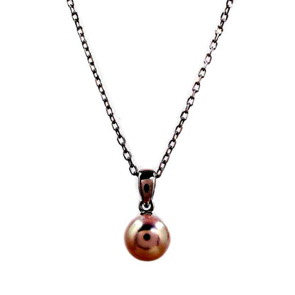 Mikimoto pearl necklace with 7.4mm white pearls on a 40cm silver chain