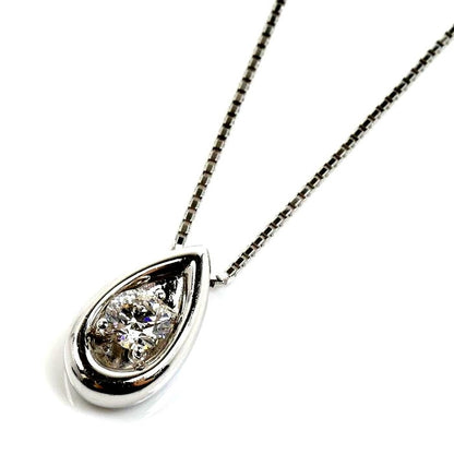 Tasaki white gold necklace with 0.24ct diamond pendant on 45cm chain for ladies