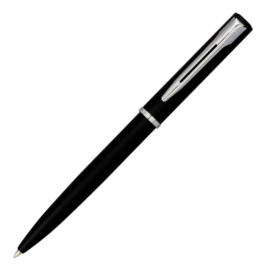 Waterman Allure black ballpoint pen with slide mechanism and included protective case