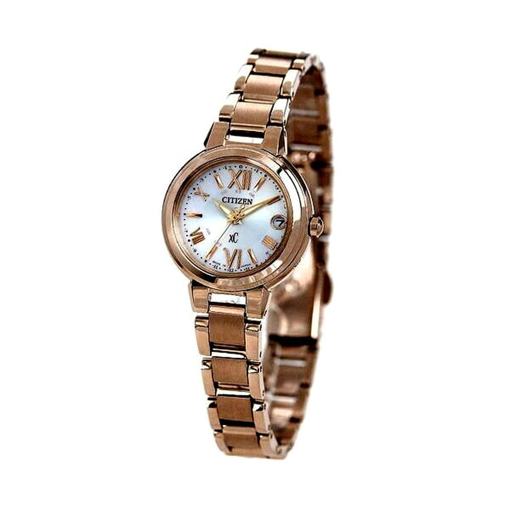 Citizen Kuro CrossSea Eco-Drive Radio-Controlled watch with silver dial and Sakura Pink stainless steel band