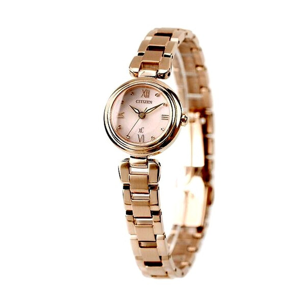 Citizen xC Mizukore Eco-Drive watch with ivory dial and pink gold stainless steel adjustable band