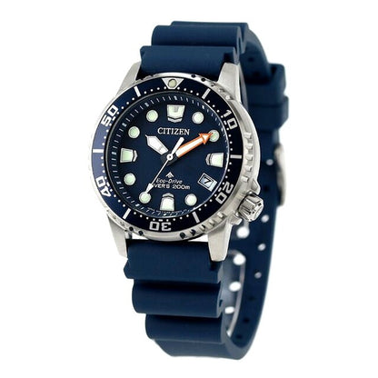 Citizen PROMASTER EO2021-05L men's navy dial diver wristwatch with stainless steel case and navy band