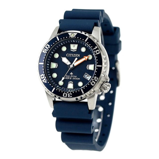 Citizen PROMASTER EO2021-05L men's navy dial diver wristwatch with stainless steel case and navy band
