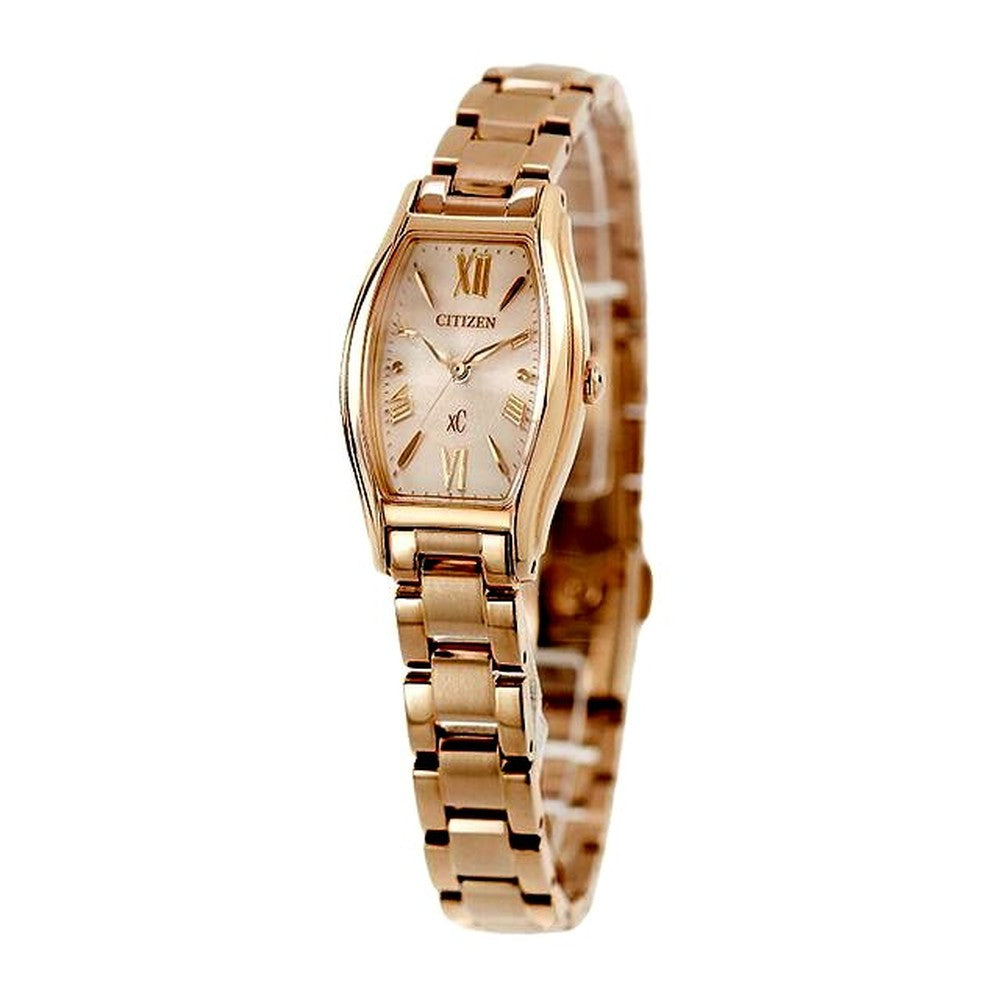 Citizen xC ladies wristwatch EW5546-56X with pink gold stainless steel band and beige dial
