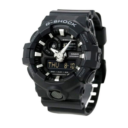 Casio G-Shock GA-700-1BDR men's black resin analog-digital combination watch