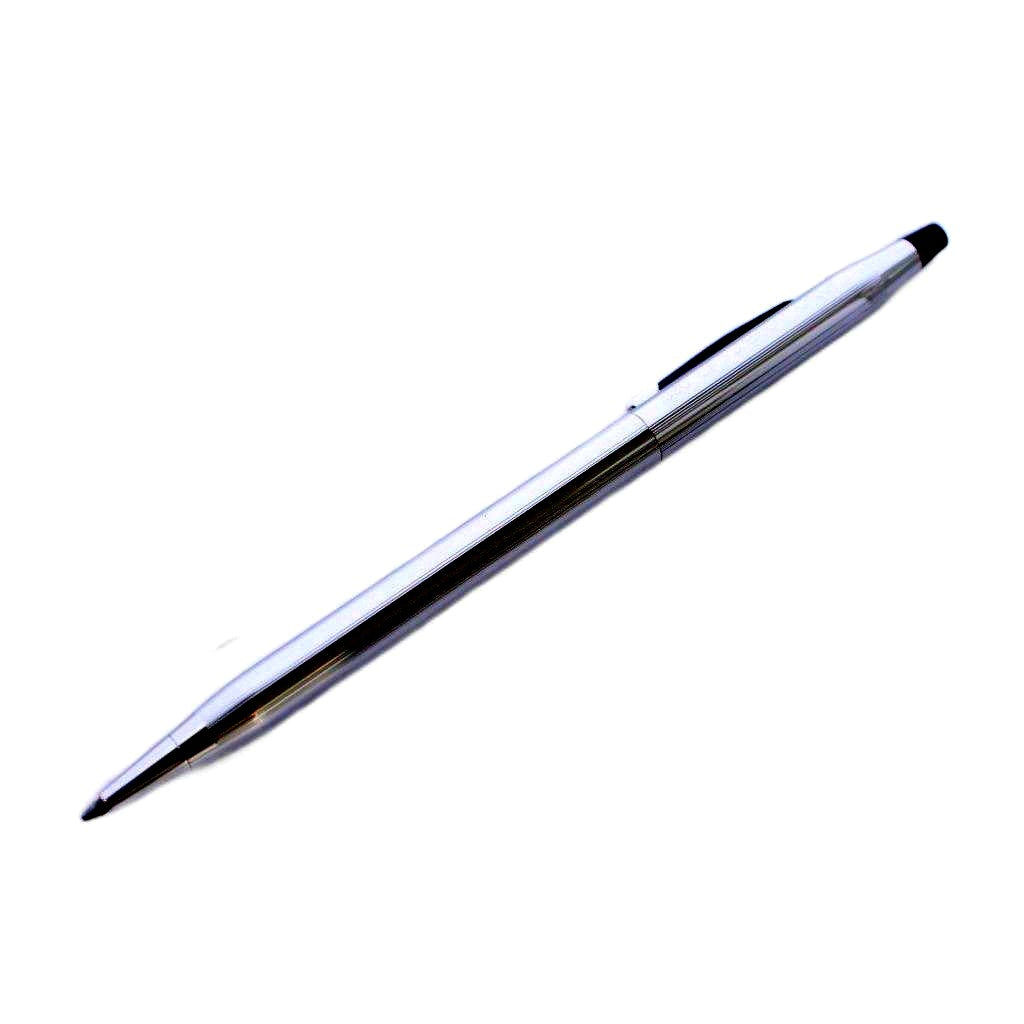 Cross silver rotating logo ballpoint pen model GY18, 5.3 inches, used with fine scratches