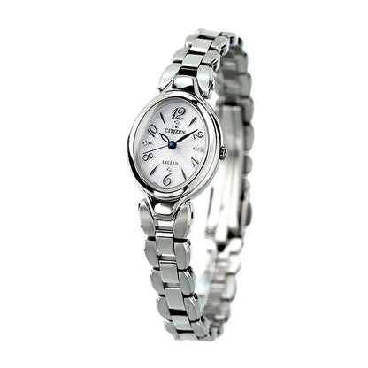 Citizen EX2040-55A Ladies EXCEED watch with white dial, silver band, and titanium case