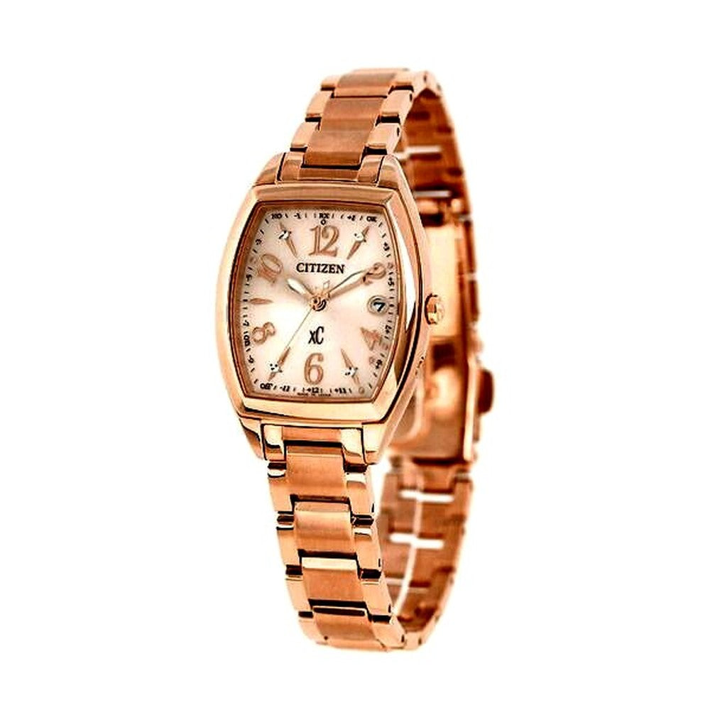 CITIZEN Kuro ES9392-51W ladies wristwatch with pink gold dial and stainless steel band