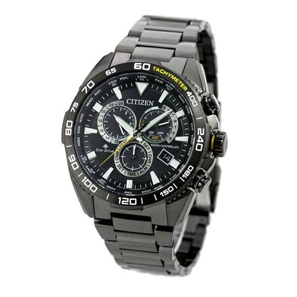 Citizen Promaster Land Eco-Drive Radio Controlled watch CB5037-84E with gray dial and stainless steel band