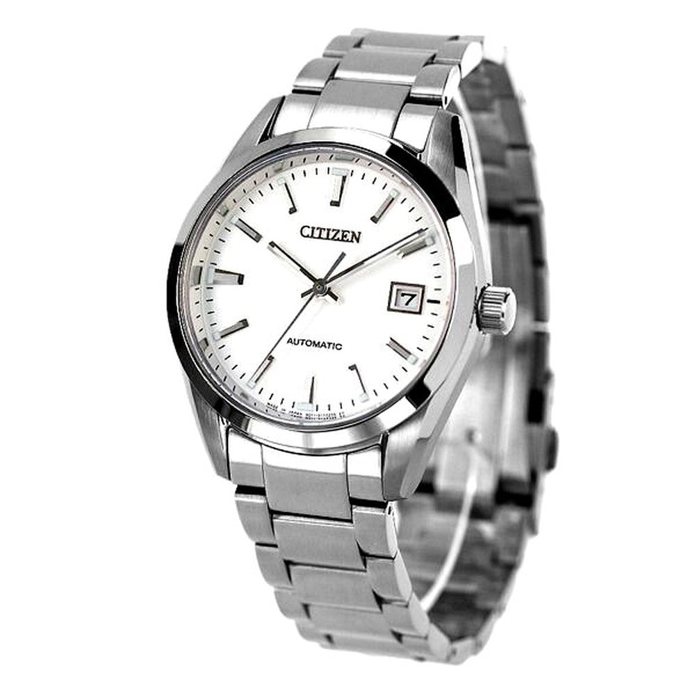 Citizen Collection Mechanical Classic Line Watch NB1050-59A with silver dial and stainless steel Duratect platinum band