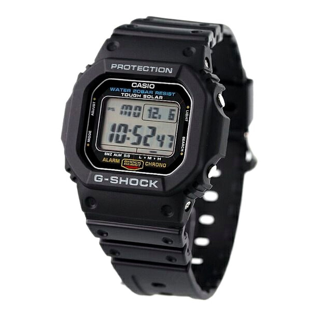 Casio G-Shock Origin 5600 Series G-5600UE-1DR solar powered digital wristwatch with resin band and black case