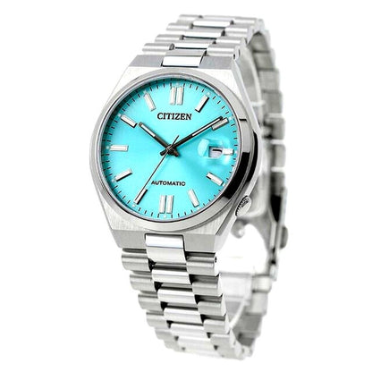Citizen NJ0151-88M men's mechanical wristwatch with ice blue dial and silver stainless steel band