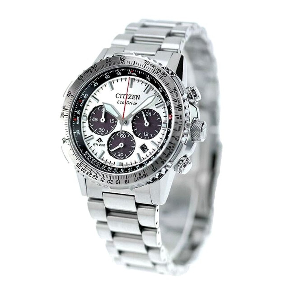 Citizen Promaster CA4660-61A men's wristwatch with silver dial and stainless steel band