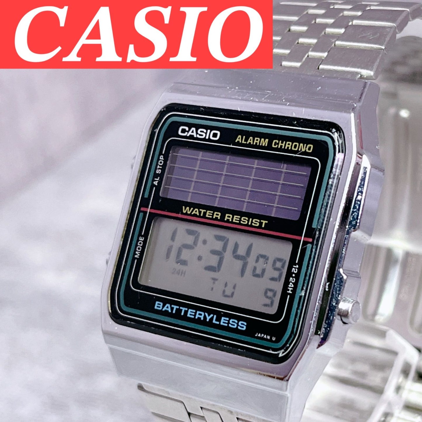CASIO AL-180 Solar Men's Watch — Japanese