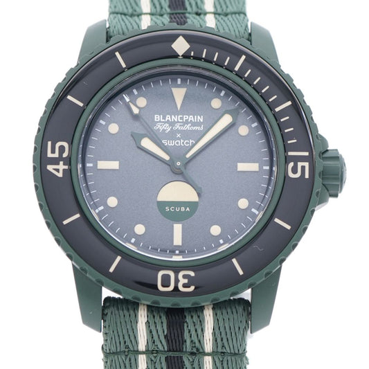 swatch S Fifty Fathoms Green Abyss S035G100 Automatic Men's — Japanese
