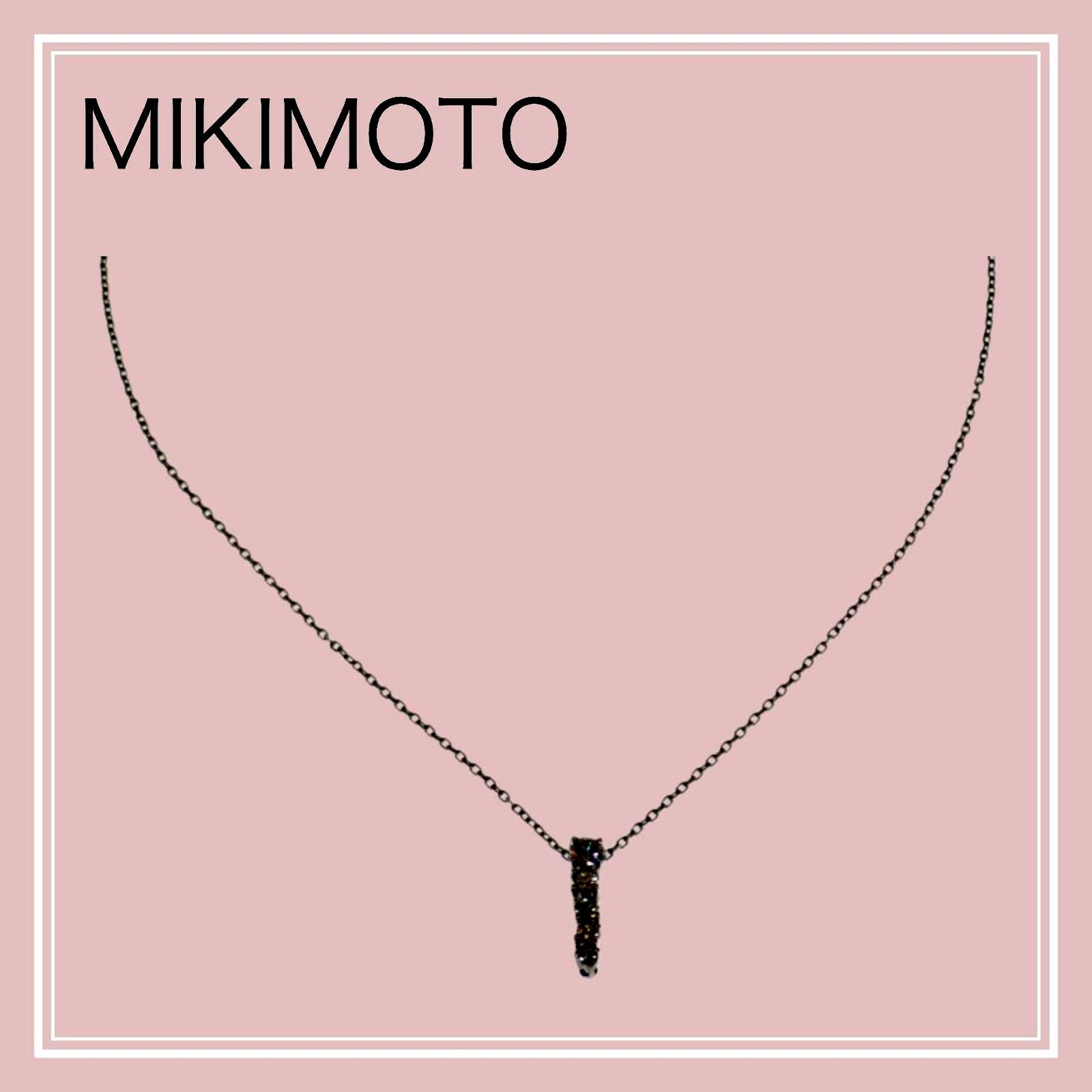 Micimoto Gradation Necklace in 18K white gold with 0.37ct diamond on a 42cm chain