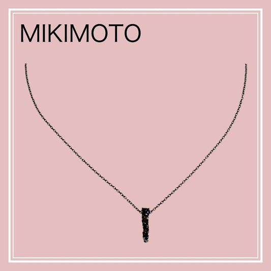 Micimoto Gradation Necklace in 18K white gold with 0.37ct diamond on a 42cm chain