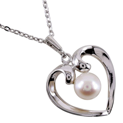 MIKIMOTO pearl necklace with silver 925 chain and single 12 mm pearl pendant, 38 cm length