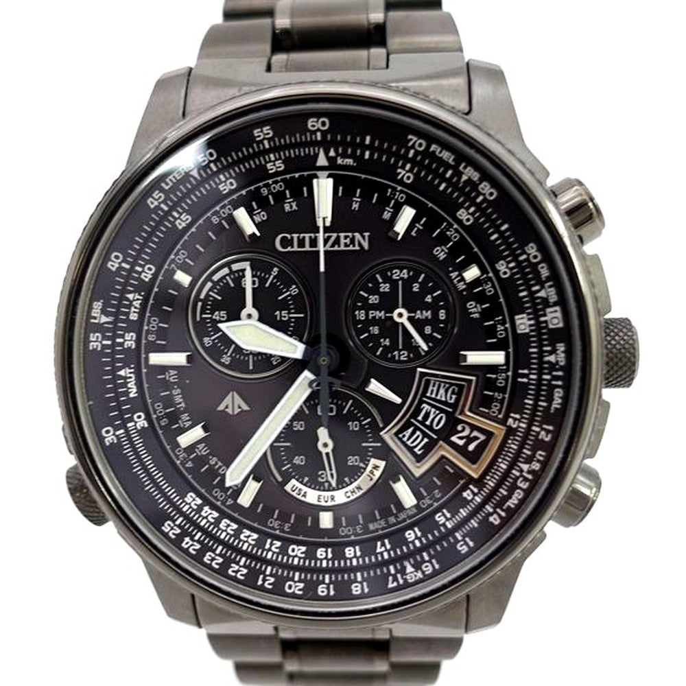 CITIZEN Promaster Duratect Eco-Drive H610-T018688 titanium chronograph watch with black dial and titanium band