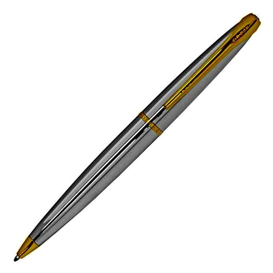 Cross ATX Medalist Ballpoint Pen N 882-10 with silver barrel and cap shown in close-up