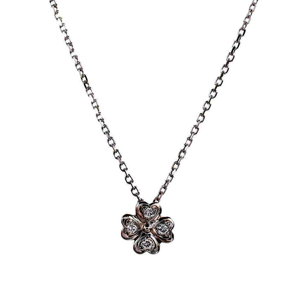 Mikimoto diamond necklace in K18 white gold with 0.07 ct diamonds and adjustable 38.5 to 41 cm chain
