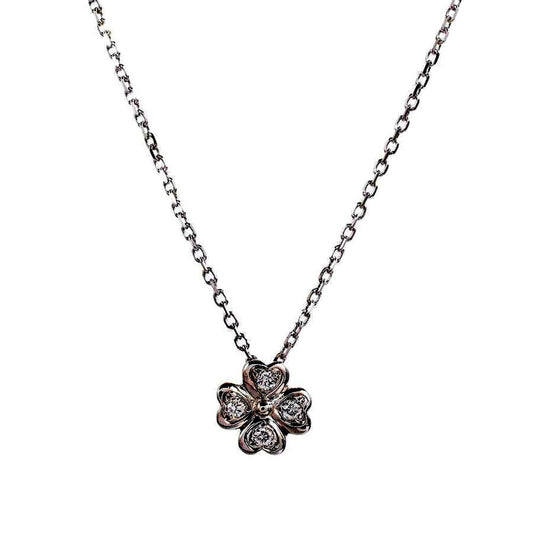 Mikimoto diamond necklace in K18 white gold with 0.07 ct diamonds and adjustable 38.5 to 41 cm chain