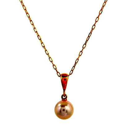 Mikimoto pearl necklace with 7mm pearls on a 40cm K18 yellow gold chain