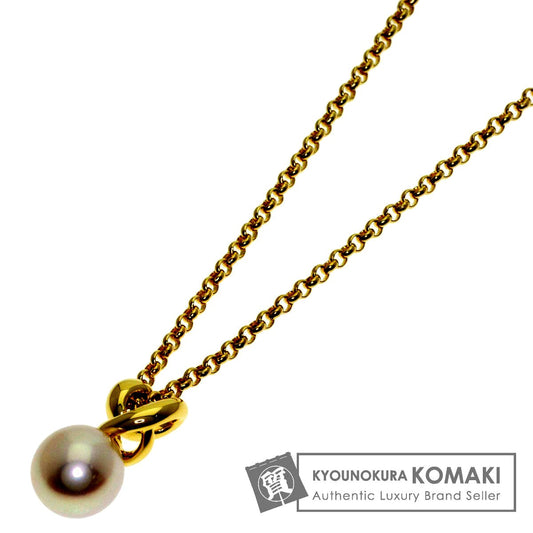 MIKIMOTO ladies pearl necklace with 7mm pearls on a 39.5cm K18YG gold chain