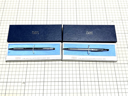 Cross Classic Century twist ballpoint pen set with two silver pens in original box