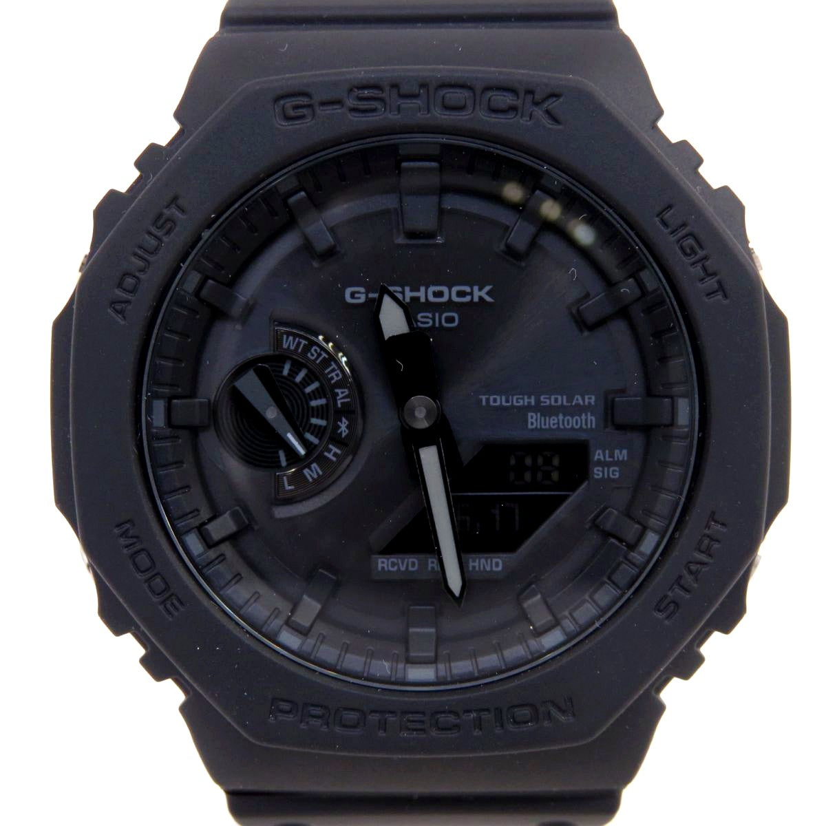 Casio G-Shock GA-B2100-1AER Carbon Core Guard watch with black resin band and digital analog display