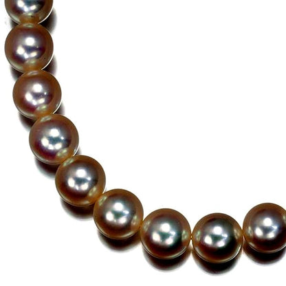 Mikimoto silver necklace featuring 7.0-7.4mm pearls, approximately 35cm long, weighing 26.7g