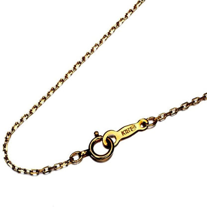 Mikimoto K18YG Cut Azuki chain necklace 40cm length, 1.0mm width, gold jewelry close-up