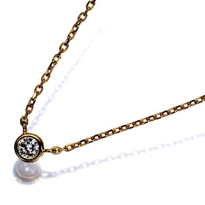 Tasaki necklace with 0.06ct diamond and single pearl in 18k yellow gold, 42cm length