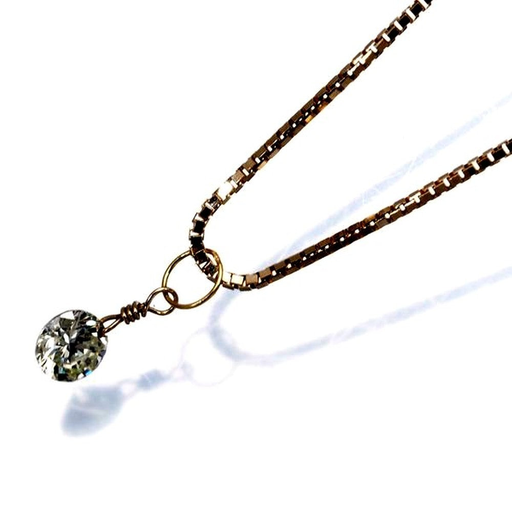 Agete Law Necklace featuring 0.15ct diamond pendant in 10K yellow gold on 36/40 cm chain