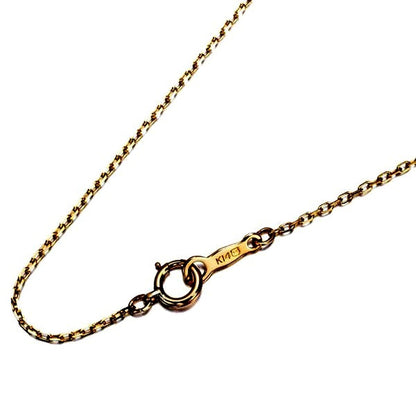 Mikimoto Cut Azuki yellow gold chain necklace 40cm length, 14 karat K14YG, slim 1.1mm width