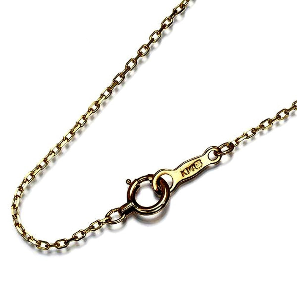 Mikimoto Cut Azuki 40cm chain necklace in 14K yellow gold with 1.2mm width and 3.4mm clasp